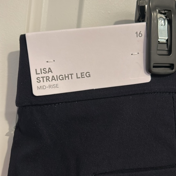 Liz Claiborne Lisa Straight Leg Mid-Rise Size 16 Navy - Picture 4 of 6